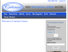 Tablet Screenshot of corporate-caterers.net